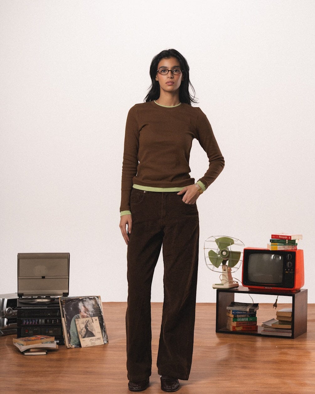 Female Brown Corduroy Pants